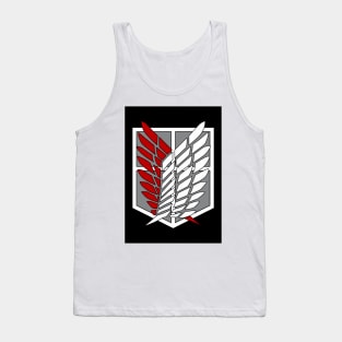 attack on titan anime background logo Tank Top